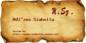 Mózes Szabella névjegykártya